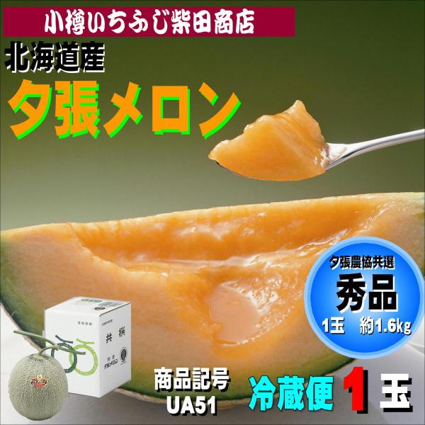夕張メロン　秀品(贈答向け)　UA51　約1.6kg(大玉)×1玉　