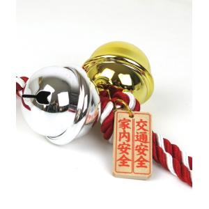 招福鈴 金銀 2寸2分（約6.5cm）鈴２個 飾り鈴 開運 鈴紐 お祭り 神社 鈴緒 爆買い