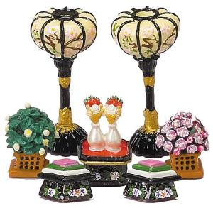 3512 ≪ 雪洞 桜橘 菱台 セットB ≫　 雛人形 ひな人形