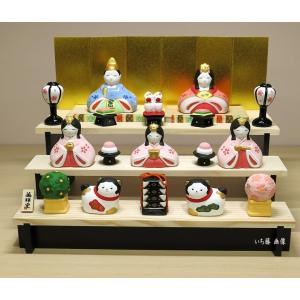 梅印 】 ミニ金屏風 三曲 中幅34cm×高さ16.5cm 屏風 金屏風 びょうぶ