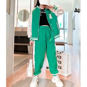 キッズ スポーツウェア ピンク 上下セット 女...の詳細画像3
