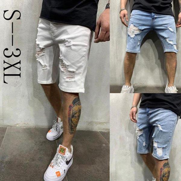 デニムパンツ ジーンズ ハーフパンツ メンズ夏 コーデ 5分丈 クロップドパンツ 薄手ショーツ スト...