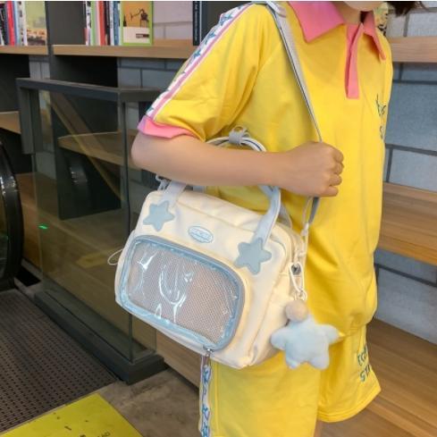 痛バッグ 痛バ 3WAY ショルダーバッグ ハンドバッグ ビニールバッグ 透明バッグ 推し活 リュッ...