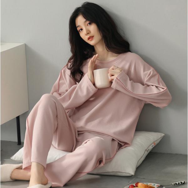 ルームウェア パジャマ レディース 綿混 コットン 長袖 前開き リカバリー 回復 休養 春 夏 秋...