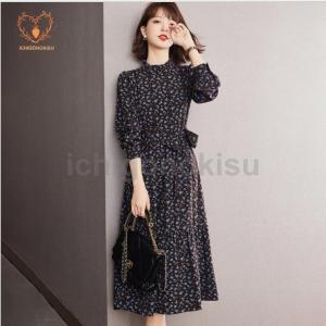 ワンピース レディース 秋 冬 40代 50代 きれいめ 長袖 マキシ