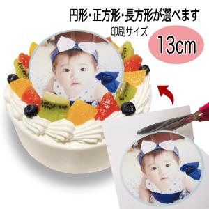 写真ケーキ用 可食シート 13cm エディブル プリント フォト イラスト 印刷 オーダー デコレーション
