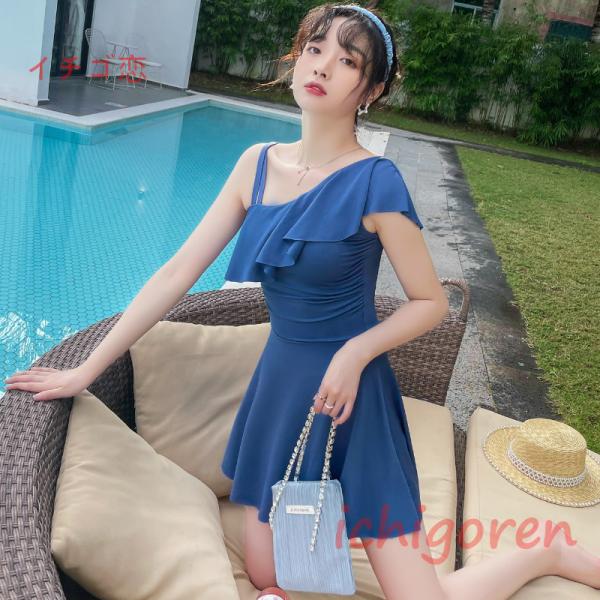 ワンピース 水着 レディース 体型カバー 水着 フレア 20代 30代 40代 50代 ママ水着 オ...