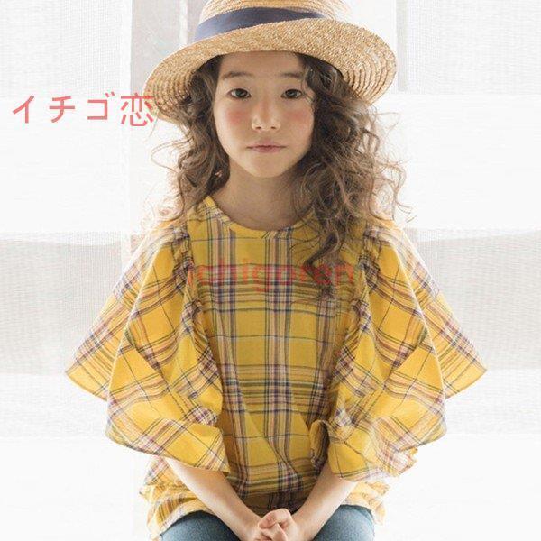 ガールズ デザイン Tシャツ 半袖 女の子 ベビー トップス ベビー 子供服 韓国 キッズ ジュニア...