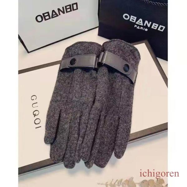 手袋 メンズ ハンドウォーマー 五本指 裏起毛 裏ボア付き ウール混 スマホ対応 防風防寒 指先あっ...