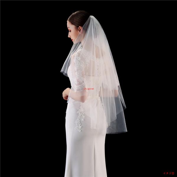 ウエディングベール 結婚式 教会挙式用 パーティー 花嫁 ヴェール ウェディングドレス 撮影 コーム...