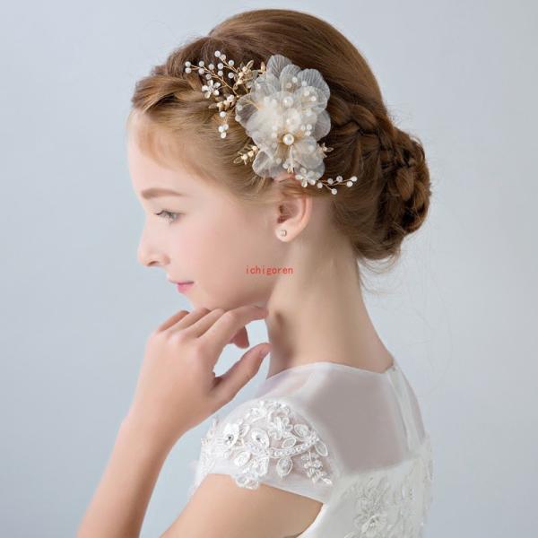 爆買子供ヘアアクセサリー 花輪 子どもカチューシャ キッズ髪飾り フラワーガール結婚式 子供フォーマ...