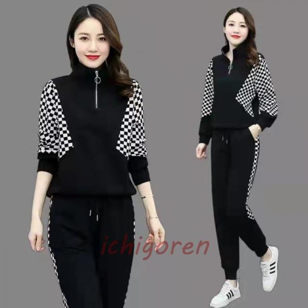 セットアップ レディース ジャージ 秋冬 長袖 上下セット パーカー パンツ ジャージ セットアップ...