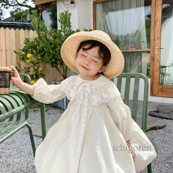 ベビー服 ベビー ワンピース 女の子 幼児 子供 付け襟 可愛い キッズ ベビードレス お姫様風 ふ...