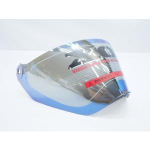 ライズXOターミネーター用レインボーブルー ミラーシールド RIDEZライズ フルフェイスヘルメット