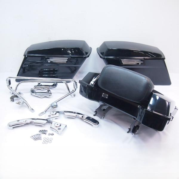 ハーレー ストリートグライドFLHX純正チョップドツアーパック薄型デタッチャブル パニアケース左右ス...