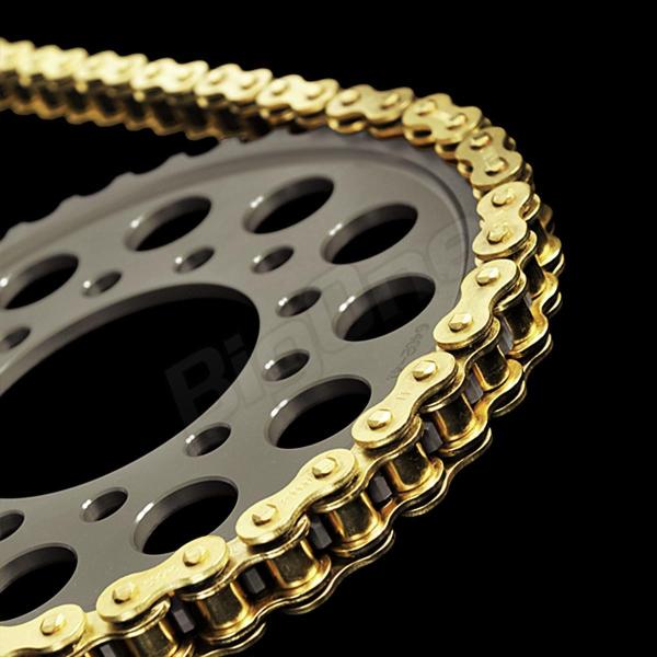 ゴールドKMCチェーン525-120LクリップTRX850ゼファー750 W650 ZRX400 Z...