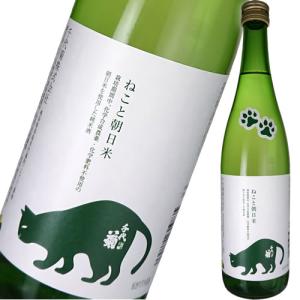 日本酒 純米酒 千代菊 純米 ねこと朝日米 720ml 岐阜 猫 ネコ　ギフト プレゼント(4965481319835)