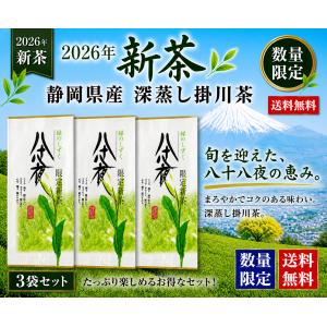 新茶 深むし 掛川茶 初濃 100g 静岡県産 深蒸し茶 2026年度 送料無料