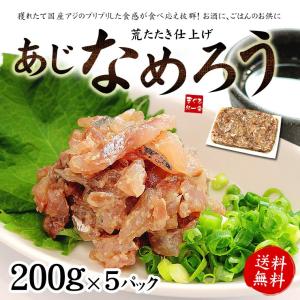 アジ なめろう 国産アジのなめろう1kg（200g×5パック）送料無料 鯵 刺身 海鮮丼 [[アジなめろう-5p]