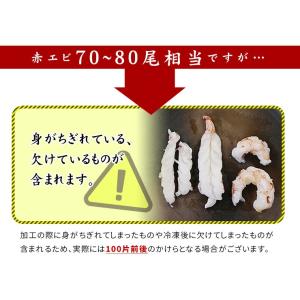 今だけ送料無料 エビ 刺身 赤エビ むき身 1...の詳細画像3