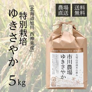 【新米】ゆきさやか 5kg 市川農場が世に出したお米です【北海道旭川産】【送料無料】