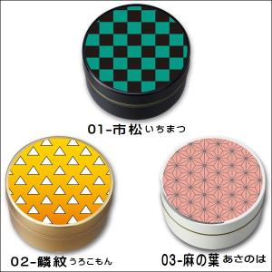 鬼 古典柄 40g用茶缶 3缶セット 市松、鱗紋、麻の葉