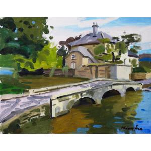 才村 啓 「安曇野五月」 油彩S4号 : 一枚の繪Yahoo!店 - 通販