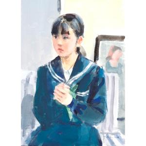 絵画 油絵 竹内敏彦 肉筆油絵 風景画 古城 F10 送料無料 : アートフジ