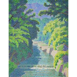 高田啓介 「北の踏切」 油彩F100号 額付き : 一枚の繪Yahoo!店 - 通販