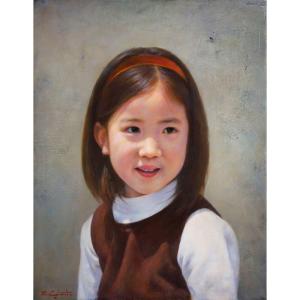 長岡 卓 「新緑の水面（大分県国東半島）」 油彩F6号 : 一枚の繪