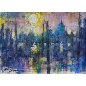 才村 啓 「安曇野五月」 油彩S4号 : 一枚の繪Yahoo!店 - 通販