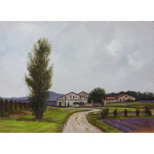 杉本雅士 「春の庭」 油彩F10号 額付き : 一枚の繪Yahoo!店 - 通販