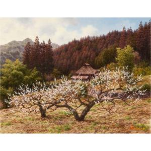 長岡 卓 「新緑の水面（大分県国東半島）」 油彩F6号 : 一枚の繪