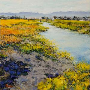 才村 啓 「安曇野五月」 油彩S4号 : 一枚の繪Yahoo!店 - 通販