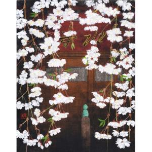 間瀬静江 「花童子」 日本画S5号 額付き : 一枚の繪Yahoo!店 - 通販