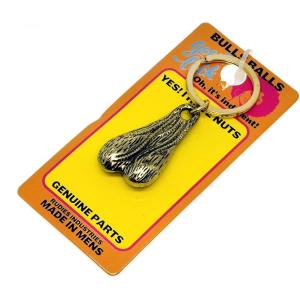 BULLS BALL KEY HOLDER　キーホルダー バイカー ゴールデンナッツ 金玉 キーフォ...