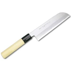 包丁　堺一文字光秀  白鋼 霞研　鎌薄刃包丁165mm  本刃付け無料