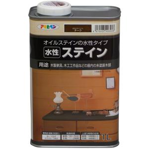 アサヒペン:水性ステイン 1L チーク 4970925426536 塗料 ペンキ 木部 ステイン｜ichinennet-plus