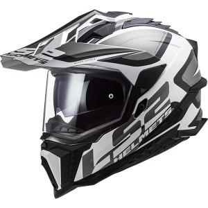 (あすつく) LS2 HELMETS:【国内正規品】EXPLORER F MATT BLACK WHITE XXLサイズ 407012102XXL