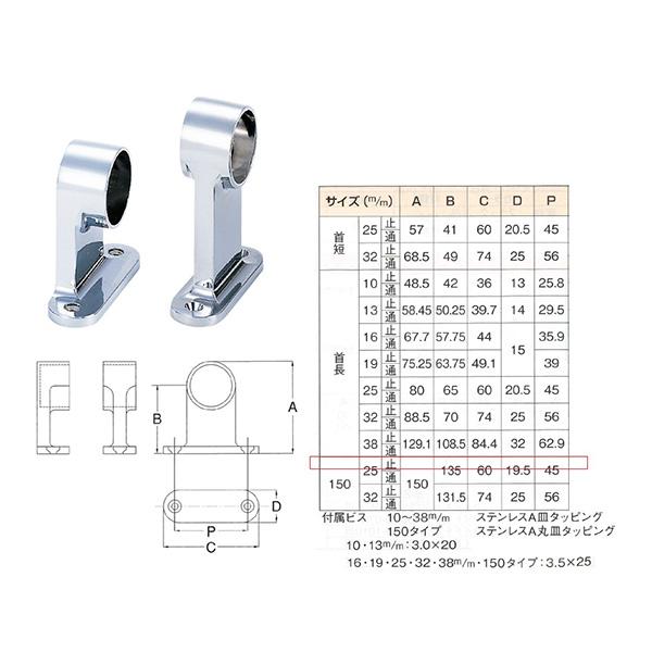 水上:F型ブラケット 150 25mm 止【10個入】 4515161031221 MIZUKAMI