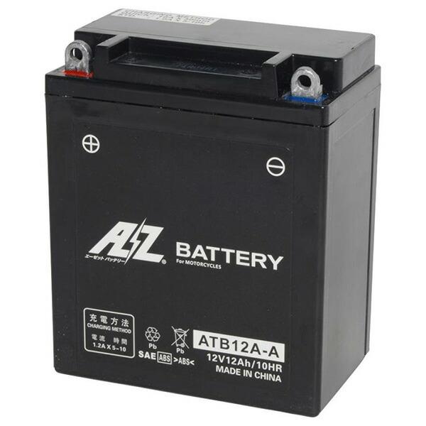 AZ(エーゼット): モーターサイクル用 鉛バッテリー 液入り充電済み ATB12A-A-SMF