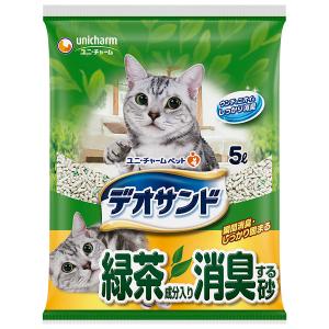 デオサンド 緑茶成分入り消臭する砂 5L ユニチャーム 猫砂