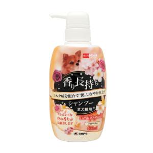 ニチドウ:香り長持ちシャンプー フローラル 400ml 4975677039584 犬 シャンプー リンス リンスイン 保湿 香 フローラル｜ichinennet-plus