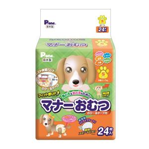 第一衛材:P.one マナーおむつ のび~るテープ付 S 24枚 4904601763929 犬 おむつ オムツ トイレ 介護 生理 おしっこ｜ichinennet-plus