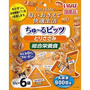 いなばペットフード:いなば CozyLife ちゅーるビッツ 総合栄養食 とりささみ 12g×6袋 DS-394