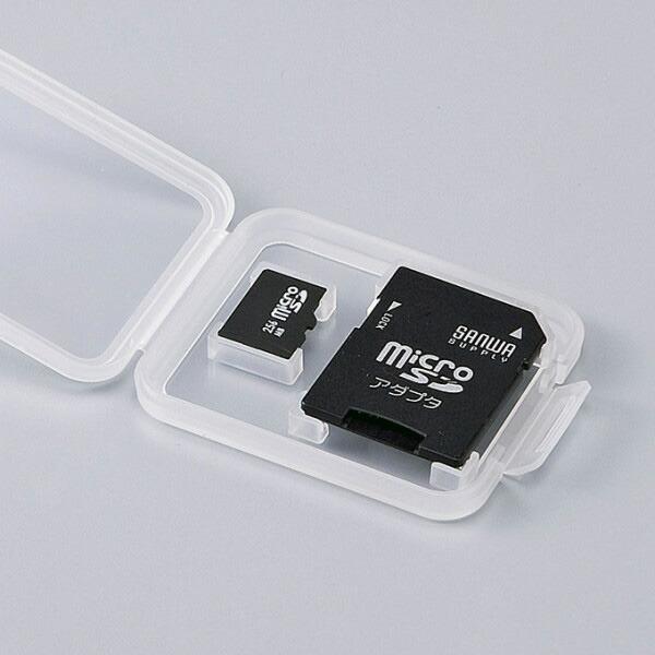 サンワサプライ: メモリーカードクリアケース（microSDカード用・6個セット）  FC-MMC1...