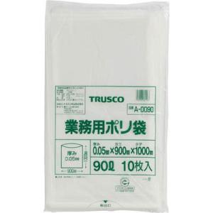TRUSCO(トラスコ中山):業務用ポリ袋 厚み0.05X90L 10枚入 A-0090 業務用ポリ袋（透明） (1袋) A0090｜ichinennet-plus