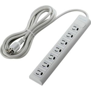ELECOM（エレコム） EU RoHS指令準拠マグネット雷抜け止めタップ 3P 7個口 3m T-ECOY053NDA｜ichinennet-plus