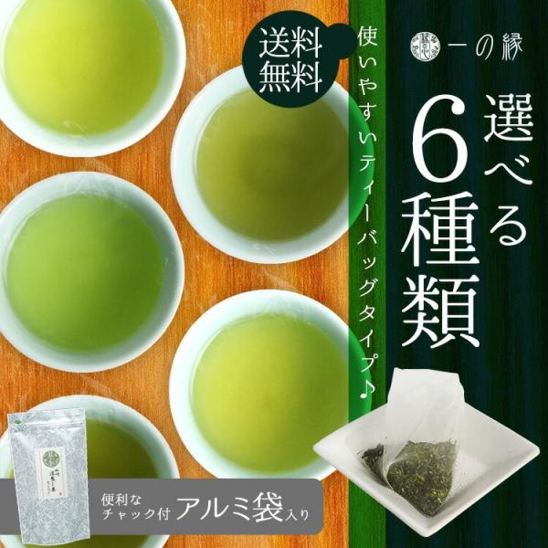 6種類の仕立て 日本茶 緑茶ティーバッグ 煎茶 深蒸し茶 かぶせ茶 抹茶入煎茶 玉露 玉緑茶 ポイン...