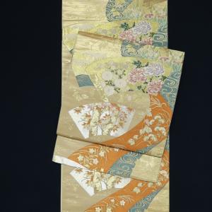 平和屋着物○金彩友禅 卓越技能者・名工・和田光正 太鼓柄袋帯 松葉間